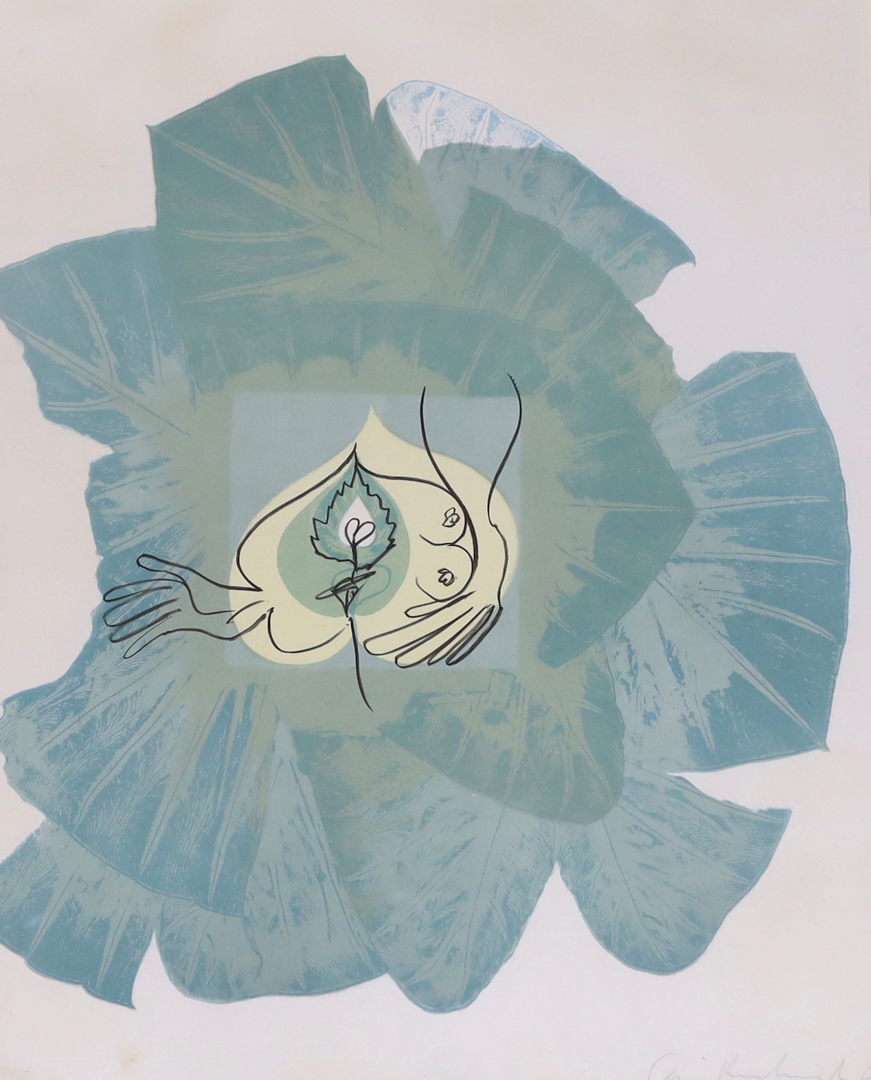 Ceri Richards (Welsh, 1903-1971), colour lithograph, 'Green Metaphor', signed and dated '65, 70 x 58cm